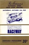 Programme cover of Baypark Raceway, 04/10/1969