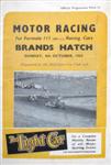Programme cover of Brands Hatch Circuit, 04/10/1953