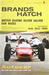 Programme cover of Brands Hatch Circuit, 03/10/1965