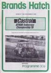 Programme cover of Brands Hatch Circuit, 12/11/1978