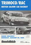 Programme cover of Brands Hatch Circuit, 29/08/1983