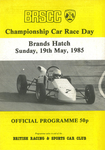 Programme cover of Brands Hatch Circuit, 19/05/1985