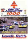 Programme cover of Brands Hatch Circuit, 29/07/1984