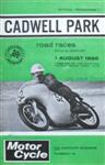 Programme cover of Cadwell Park Circuit, 01/08/1965