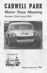 Programme cover of Cadwell Park Circuit, 22/06/1975