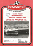 Programme cover of Donington Park Circuit, 06/08/1978