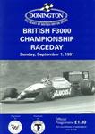 Programme cover of Donington Park Circuit, 01/09/1991