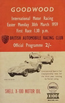 Programme cover of Goodwood Motor Circuit, 30/03/1959