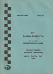 Programme cover of Hockenheimring, 01/12/1974
