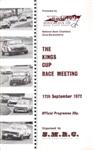 Programme cover of Ingliston Circuit, 17/09/1972