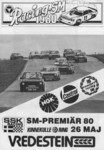Programme cover of Kinnekulle Ring, 26/05/1980
