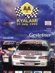 Programme cover of Kyalami Grand Prix Circuit, 31/07/1999