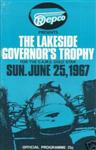 Programme cover of Lakeside International Raceway, 25/06/1967