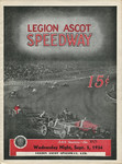 Programme cover of Legion Ascot Speedway, 05/09/1934