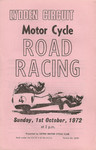 Programme cover of Lydden Hill Race Circuit, 01/10/1972