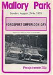 Programme cover of Mallory Park Circuit, 24/08/1975