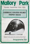 Programme cover of Mallory Park Circuit, 26/09/1976