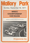 Programme cover of Mallory Park Circuit, 18/09/1977