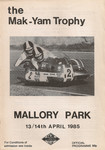 Programme cover of Mallory Park Circuit, 14/04/1985