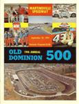 Programme cover of Martinsville Speedway, 29/09/1974