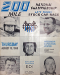 Programme cover of Milwaukee Mile, 15/08/1968