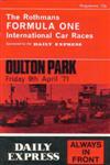 Programme cover of Oulton Park Circuit, 09/04/1971