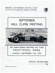 Programme cover of Pontypool Park Hill Climb, 17/09/1972