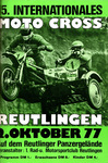 Programme cover of Reutlingen, 02/10/1977