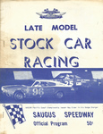 Programme cover of Saugus Speedway, 19/10/1968