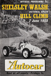 Programme cover of Shelsley Walsh Hill Climb, 07/06/1958