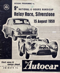 Programme cover of Silverstone Circuit, 15/08/1959