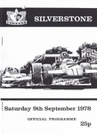 Programme cover of Silverstone Circuit, 09/09/1978