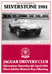 Programme cover of Silverstone Circuit, 04/04/1981