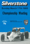 Programme cover of Silverstone Circuit, 17/03/1985