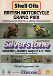 Programme cover of Silverstone Circuit, 03/08/1986