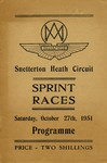 Programme cover of Snetterton Circuit, 27/10/1951