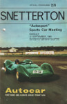 Programme cover of Snetterton Circuit, 12/09/1965