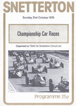 Programme cover of Snetterton Circuit, 31/10/1976
