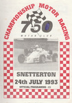 Programme cover of Snetterton Circuit, 24/07/1993
