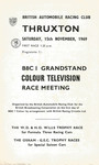 Programme cover of Thruxton Race Circuit, 15/11/1969