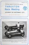Programme cover of Thruxton Race Circuit, 09/09/1972