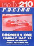 Programme cover of Thruxton Race Circuit, 29/05/1978