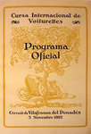 Programme cover of Vilafranca del Penadés, 05/11/1922