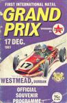 Programme cover of Westmead (ZAF), 17/12/1961