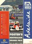 Programme cover of Adelaide Parklands Street Circuit, 03/11/1991