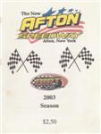 Programme cover of Afton Speedway, 19/09/2003