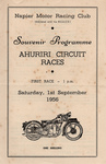 Programme cover of Ahuriri Circuit, 01/09/1956