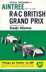 Programme cover of Aintree Circuit, 15/07/1961
