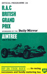 Programme cover of Aintree Circuit, 21/07/1962