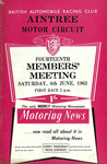 Programme cover of Aintree Circuit, 08/06/1963